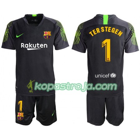 Billiga Fotbollströjor FC Barcelona TER STEGEN 1 Målvakt Barn Borta tröja 2019/20 Kortärmad